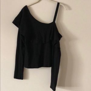 One shoulder long sleeve Anthropologie top